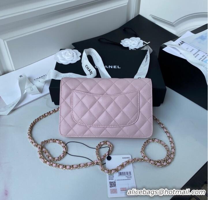 Grade Cheap Chanel Grained Calfskin small Shoulder Bag AP33814 pink