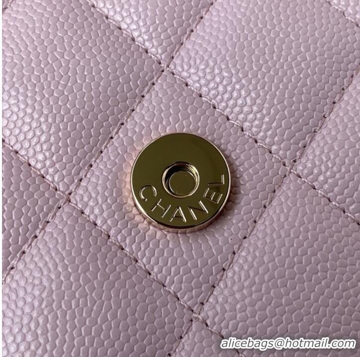 Grade Cheap Chanel Grained Calfskin small Shoulder Bag AP33814 pink