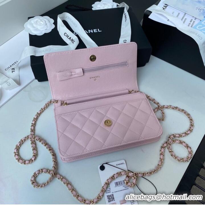 Grade Cheap Chanel Grained Calfskin small Shoulder Bag AP33814 pink