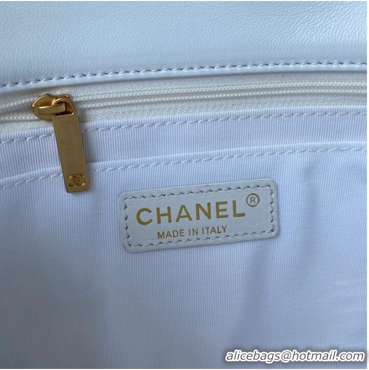 Famous Brand Chanel lambskin Shoulder Bag AS2563 white