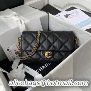 Pretty Style Chanel lambskin Shoulder Bag AS2563 black