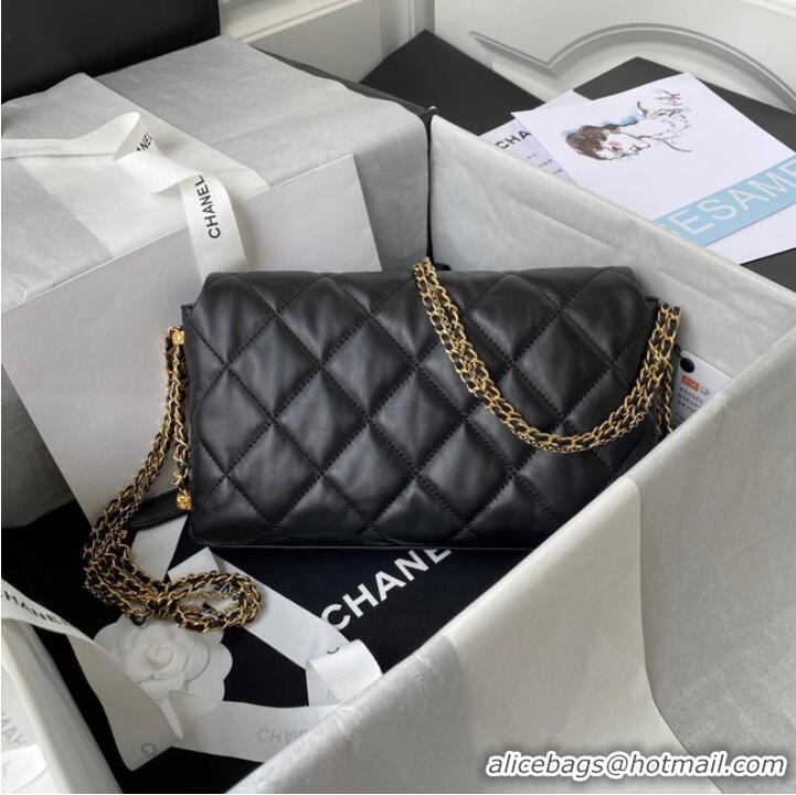 Pretty Style Chanel lambskin Shoulder Bag AS2563 black