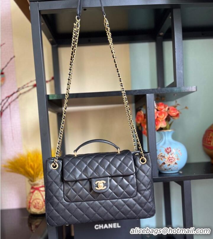 Spot Bulk Chanel lambskin Shoulder Bag AS3335 black