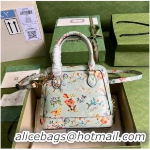 Most Popular Gucci Horsebit 1955 mini top handle bag 640716 light blue