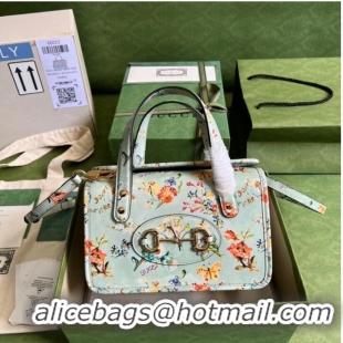 Reasonable Price Gucci Horsebit 1955 mini top handle bag 645453 light blue