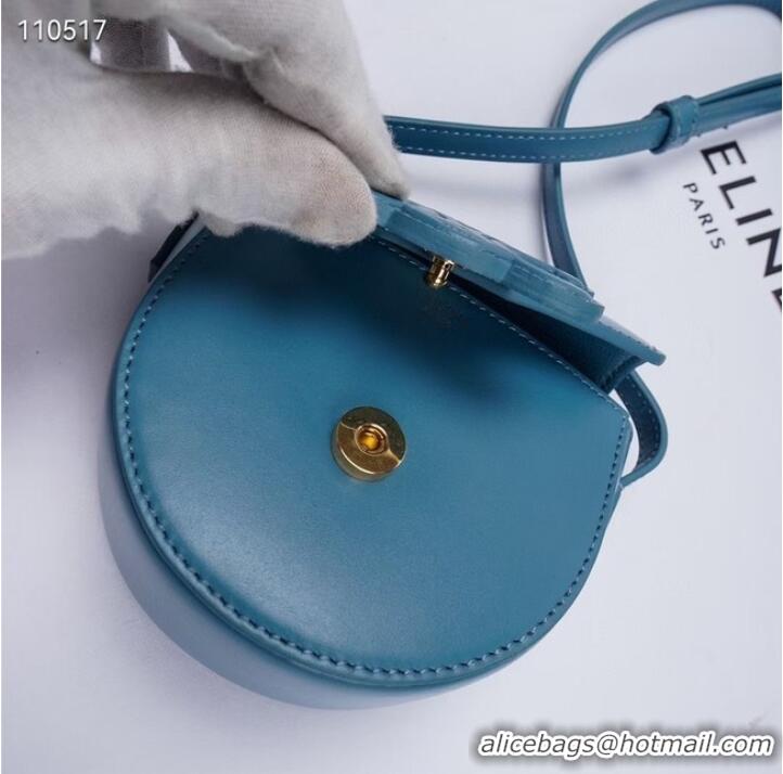 Super Quality Celine FOLCO CUIR TRIOMPHE IN SMOOTH CALFSKIN 10J303 BLUE