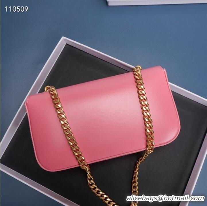 Well Crafted Celine CHAIN SHOULDER BAG TRIOMPHE IN SHINY CALFSKIN 199243 PINK