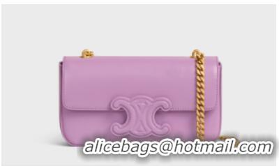 Super Quality Celine CHAIN SHOULDER BAG TRIOMPHE IN SHINY CALFSKIN 199243 MAUVE