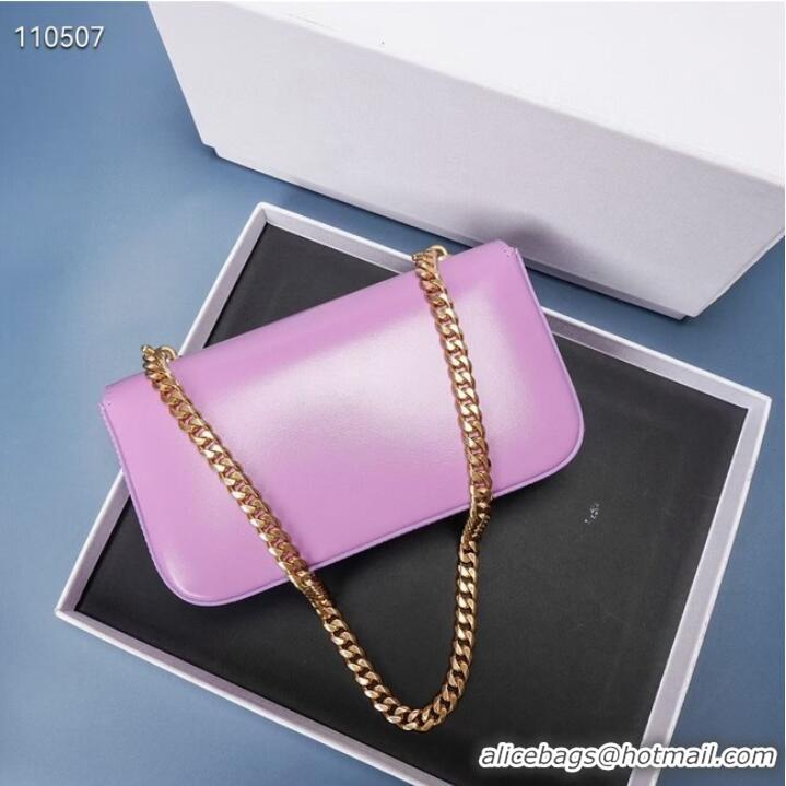 Super Quality Celine CHAIN SHOULDER BAG TRIOMPHE IN SHINY CALFSKIN 199243 MAUVE