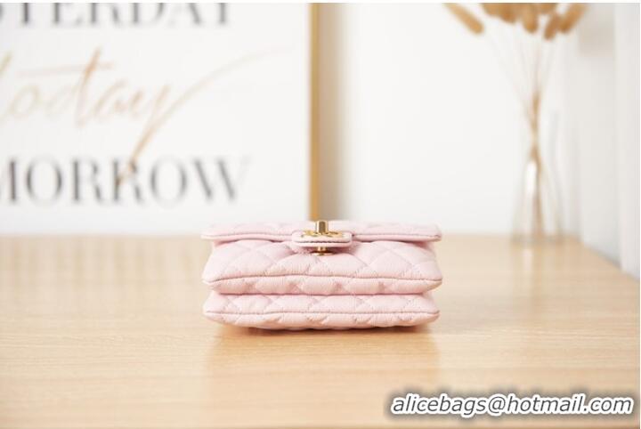 Reasonable Price Chanel Grained Calfskin Shoulder Bag AS3225 pink