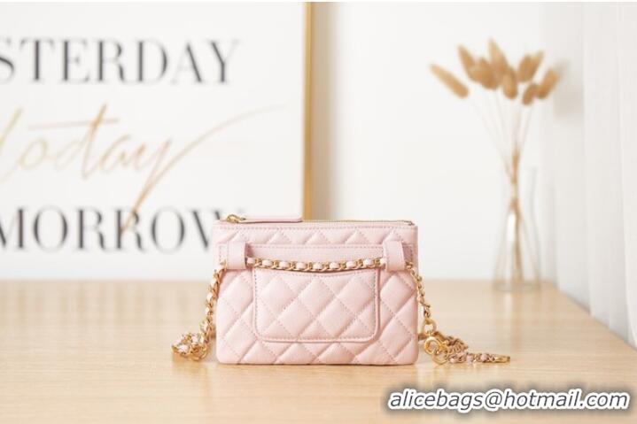 Reasonable Price Chanel Grained Calfskin Shoulder Bag AS3225 pink