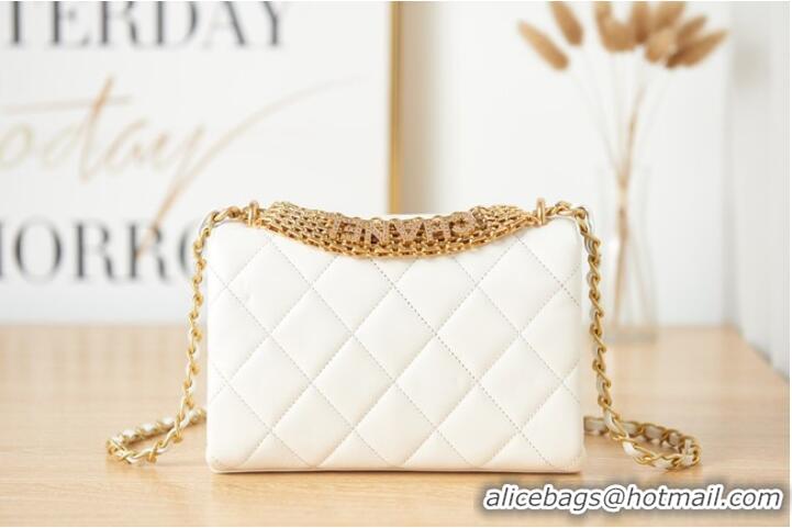 Top Grade Chanel lambskin Shoulder Bag AS3240 white