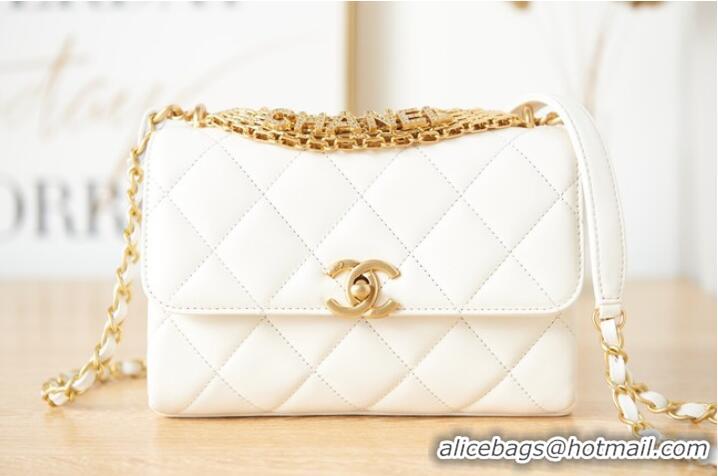 Top Grade Chanel lambskin Shoulder Bag AS3240 white