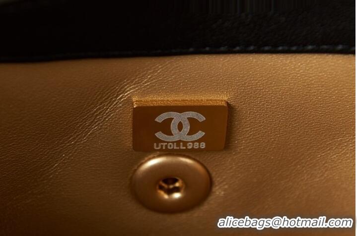 Famous Brand Chanel lambskin Shoulder Bag AS3240 black