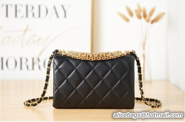 Famous Brand Chanel lambskin Shoulder Bag AS3240 black