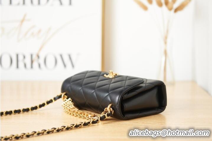 Famous Brand Chanel lambskin Shoulder Bag AS3240 black