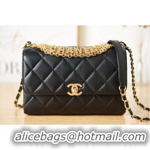 Good Taste Chanel lambskin Shoulder Bag AS3241 black