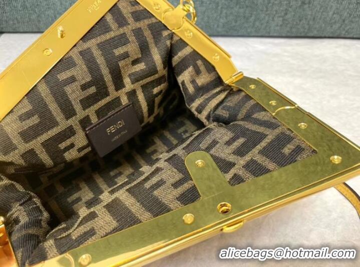 Promotional Fendi First Small sequinned bag 8BP129 gold