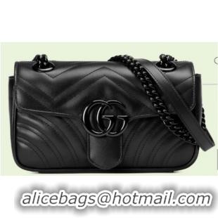 Inexpensive Gucci GG Marmont matelassé mini bag 446744 Black