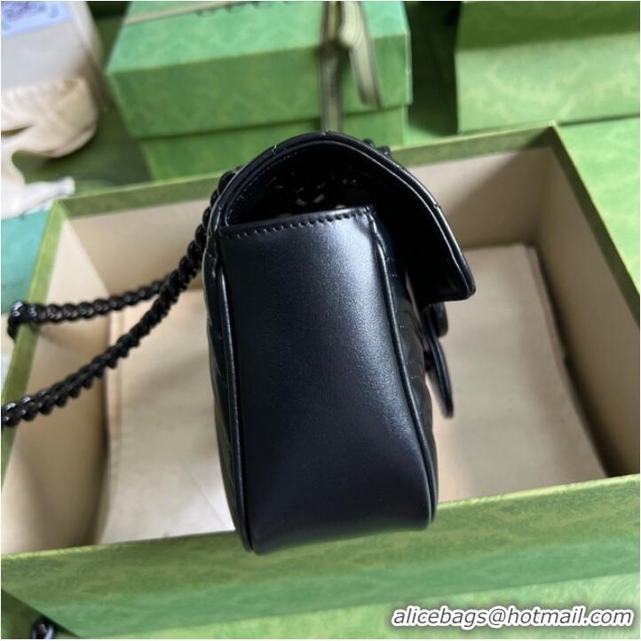 Inexpensive Gucci GG Marmont matelassé mini bag 446744 Black