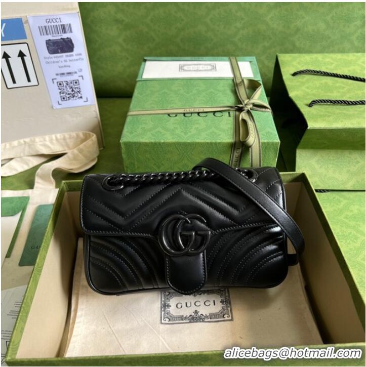 Inexpensive Gucci GG Marmont matelassé mini bag 446744 Black