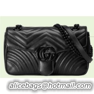 Super Quality Gucci GG Marmont small shoulder bag 443497 black