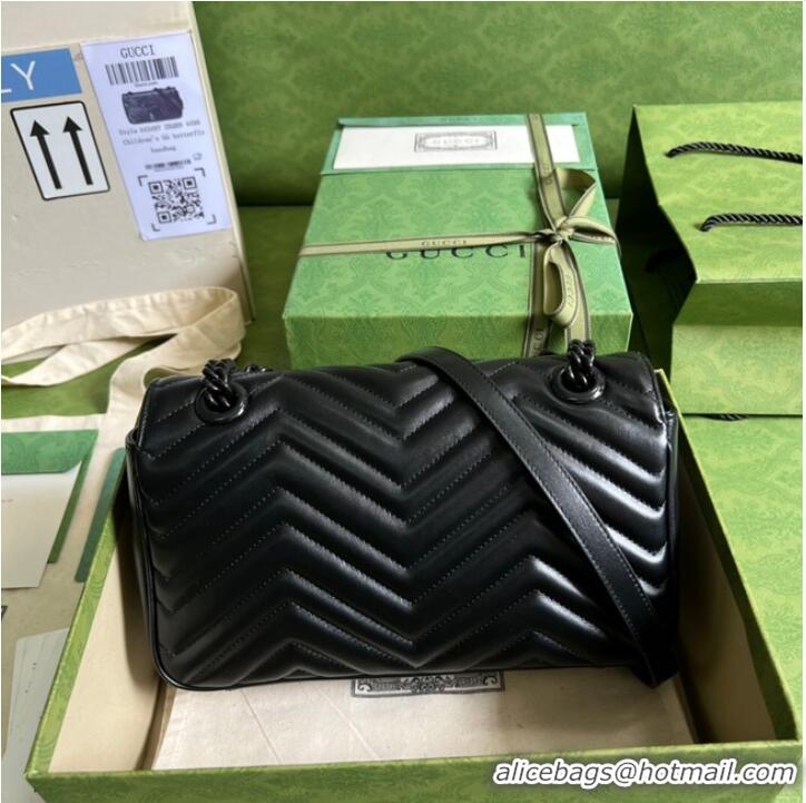 Super Quality Gucci GG Marmont small shoulder bag 443497 black