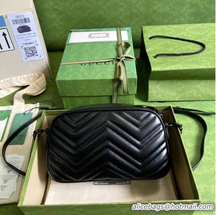 Famous Brand Gucci GG Marmont small shoulder bag 447632 black