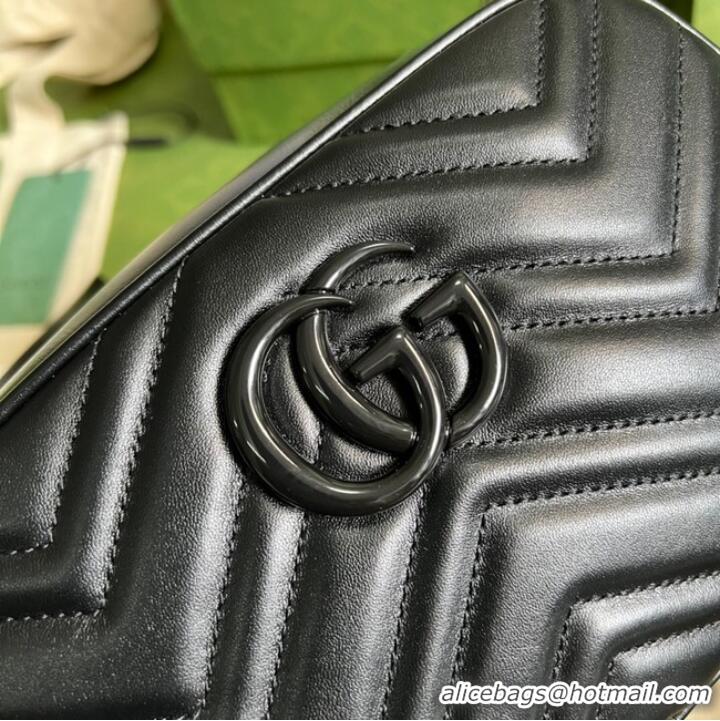 Famous Brand Gucci GG Marmont small shoulder bag 447632 black