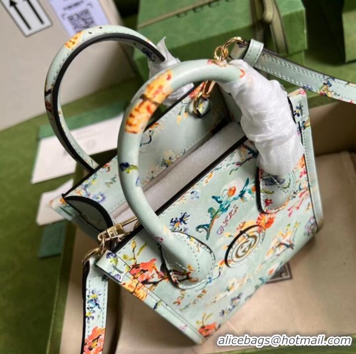 Shop Top Quality Gucci Mini tote bag with Interlocking G 671623 light blue