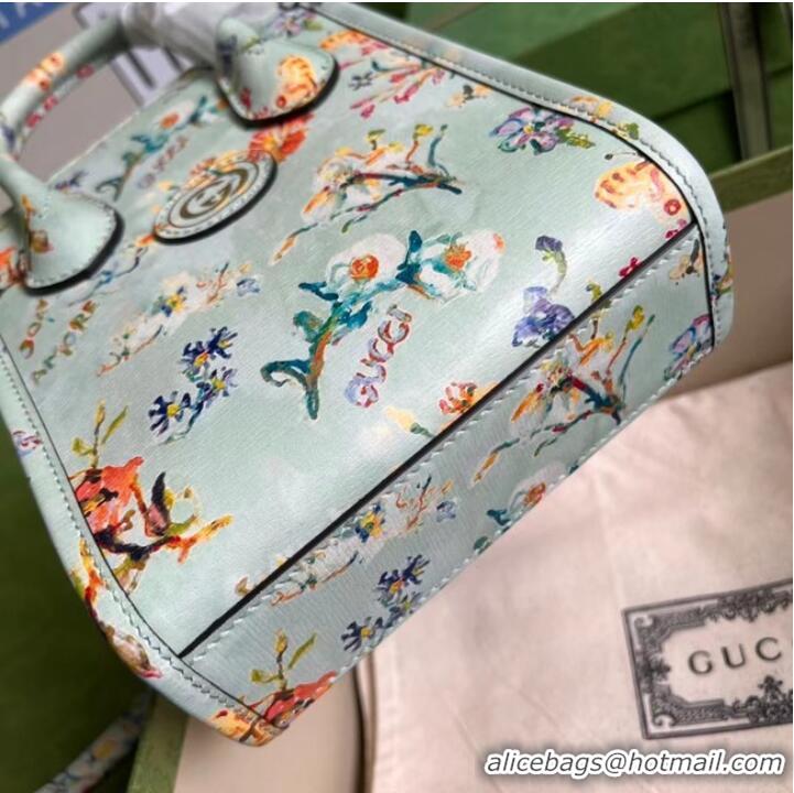 Shop Top Quality Gucci Mini tote bag with Interlocking G 671623 light blue