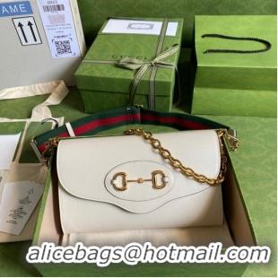 Classic Grade Gucci Horsebit 1955 small bag 677286 white