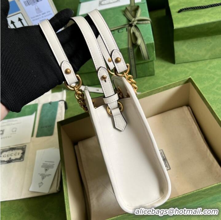 Top Quality Gucci GG Marmont matelassé mini bag 696123 White