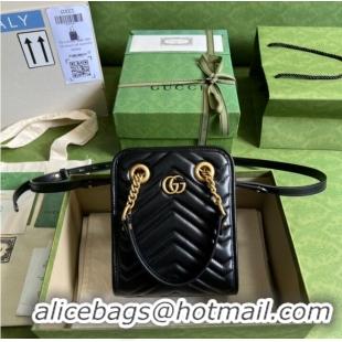 Reasonable Price Gucci GG Marmont matelasse mini bag 696123 black