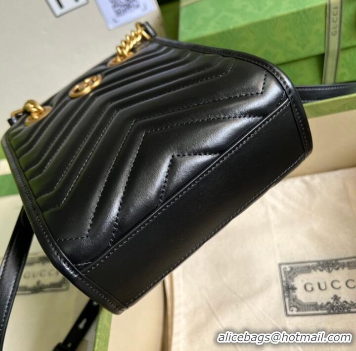 Reasonable Price Gucci GG Marmont matelasse mini bag 696123 black