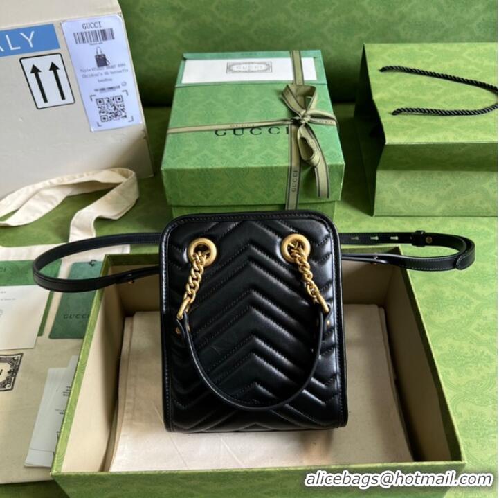 Reasonable Price Gucci GG Marmont matelasse mini bag 696123 black