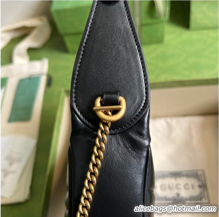 Grade Quality Gucci GG Marmont half-moon-shaped mini bag 699514 Black