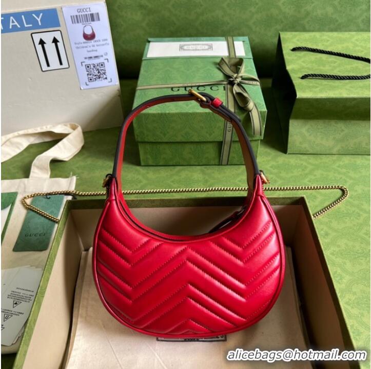 Good Product Gucci GG Marmont half-moon-shaped mini bag 699514 red