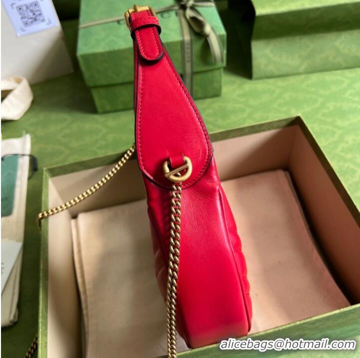 Good Product Gucci GG Marmont half-moon-shaped mini bag 699514 red