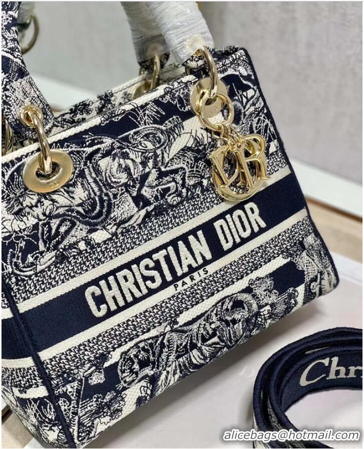 Top Grade Dior MEDIUM LADY D-LITE BAG Embroidered M0565-13