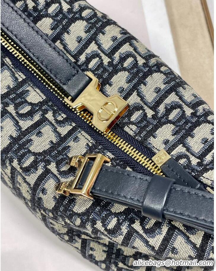 Famous Brand DIOR SMALL BOBBY BAG Embroidery S5554 dark blue