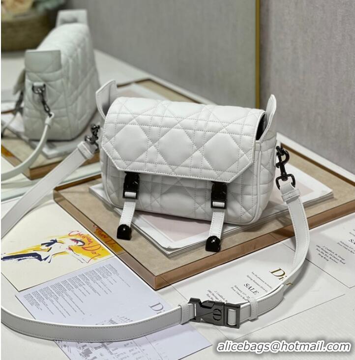 Luxurious DIOR BOBBY BAG leather 6619 white