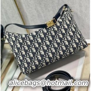 Good Looking DIOR SMALL Shoulder Bag Embroidery S5552 dark blue