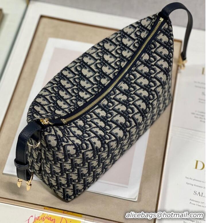 Good Looking DIOR SMALL Shoulder Bag Embroidery S5552 dark blue