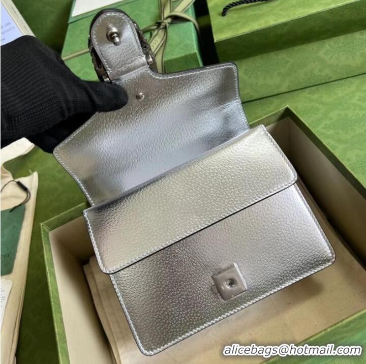 Top Quality Gucci Dionysus lame mini bag 421970 Silver