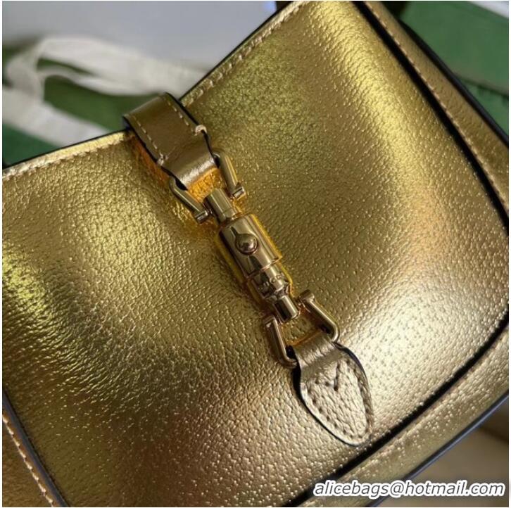 Famous Brand Gucci Jackie 1961 lame mini bag 675799 gold