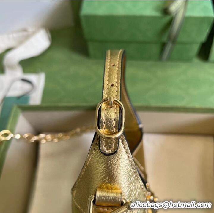 Famous Brand Gucci Jackie 1961 lame mini bag 675799 gold