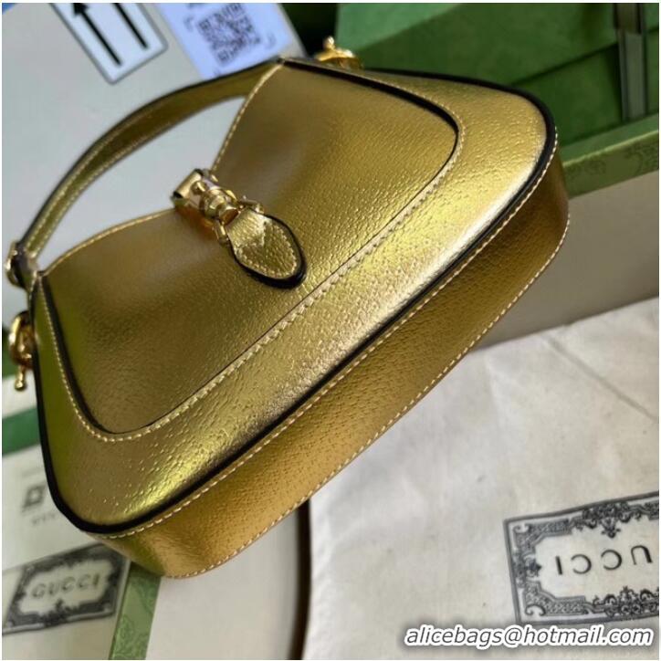 Famous Brand Gucci Jackie 1961 lame mini bag 675799 gold