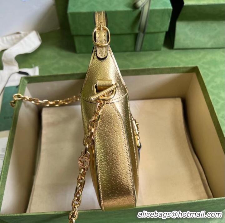 Famous Brand Gucci Jackie 1961 lame mini bag 675799 gold