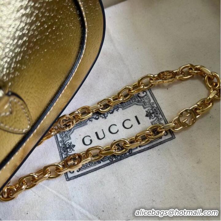 Famous Brand Gucci Jackie 1961 lame mini bag 675799 gold